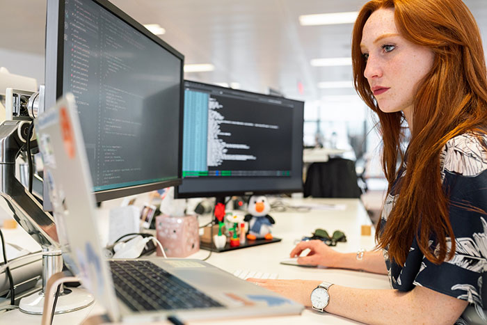 Woman on compupter